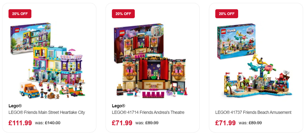 Discount 20 Off Selected LEGO Friends Sets At Hamleys iDisplayit